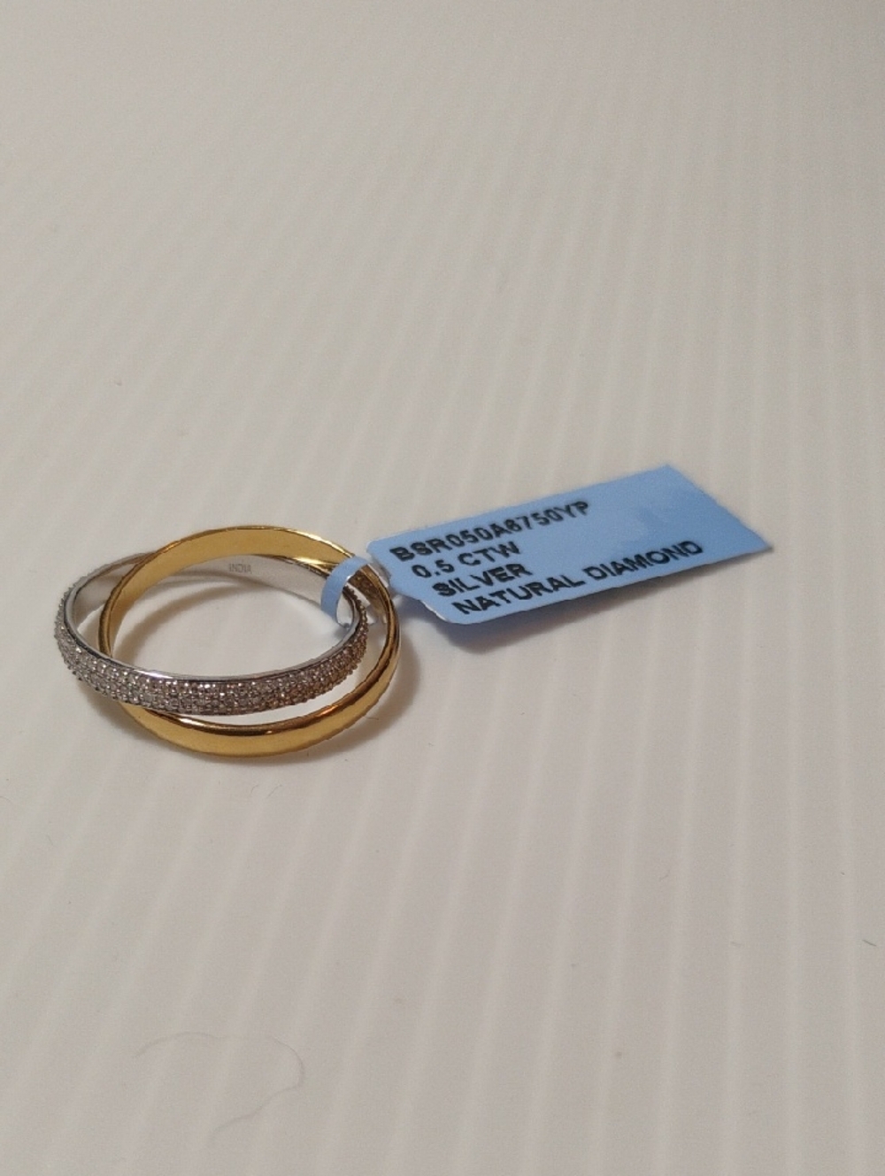 925 Sterling Silver 0.5 CTW Diamond Ring Set New With Tags $1300 - Picture 8 of 9